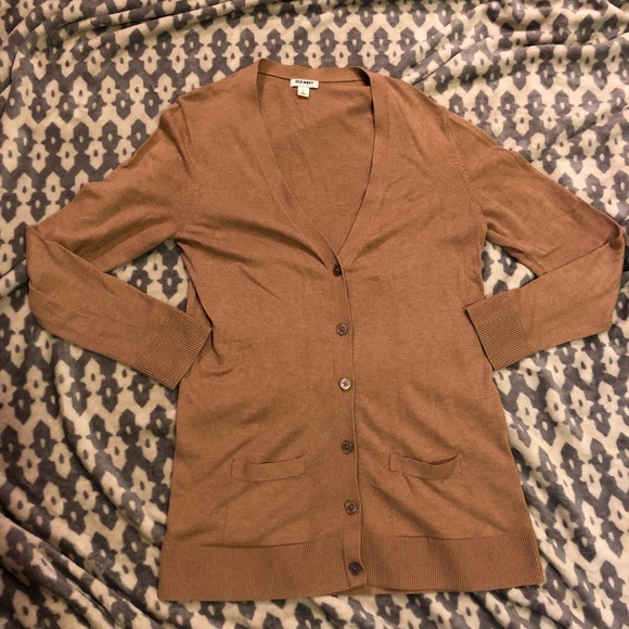 old navy tan cardigan